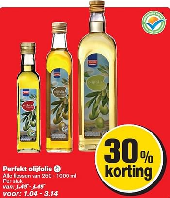 Aanbiedingen Perfekt olijfolie - Perfekt - Geldig van 06/08/2014 tot 12/08/2014 bij Hoogvliet
