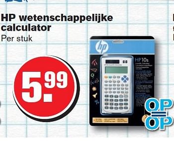 Aanbiedingen Hp wetenschappelijke calculator - HP - Geldig van 06/08/2014 tot 12/08/2014 bij Hoogvliet