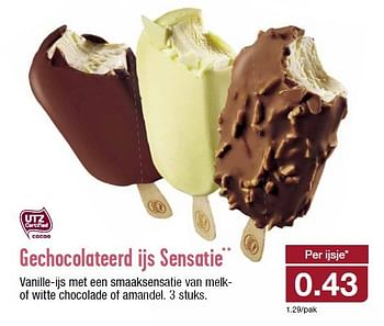 Aanbiedingen Gechocolateerd ijs sensatie - Mucci - Geldig van 06/08/2014 tot 12/08/2014 bij Aldi