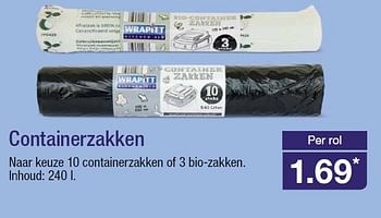 Aanbiedingen Containerzakken - Wrapit - Geldig van 06/08/2014 tot 12/08/2014 bij Aldi