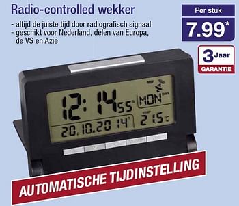Aanbiedingen Radio-controlled wekker - Huismerk - Aldi - Geldig van 06/08/2014 tot 12/08/2014 bij Aldi