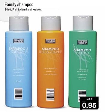 Aanbiedingen Family shampoo - Biocura - Geldig van 06/08/2014 tot 12/08/2014 bij Aldi