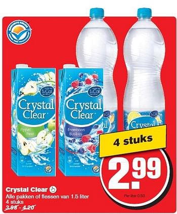 Aanbiedingen Crystal clear - Crystal Clear - Geldig van 06/08/2014 tot 12/08/2014 bij Hoogvliet