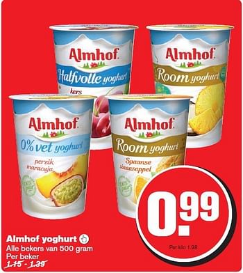 Aanbiedingen Almhof yoghurt - Almhof - Geldig van 06/08/2014 tot 12/08/2014 bij Hoogvliet