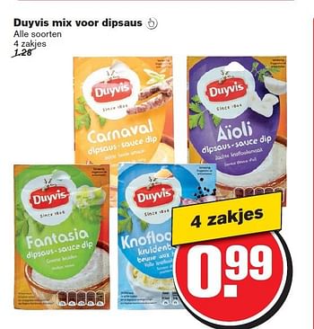 Aanbiedingen Duyvis mix voor dipsaus - Duyvis - Geldig van 06/08/2014 tot 12/08/2014 bij Hoogvliet