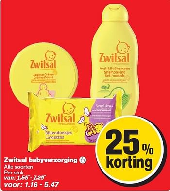 Aanbiedingen Zwitsal babyverzorging - Zwitsal - Geldig van 06/08/2014 tot 12/08/2014 bij Hoogvliet