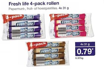 Aanbiedingen Fresh life 4-pack rollen - Fresh-Life - Geldig van 06/08/2014 tot 12/08/2014 bij Aldi