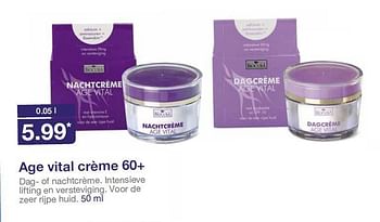 Aanbiedingen Age vital crème 60+ - Biocura - Geldig van 06/08/2014 tot 12/08/2014 bij Aldi