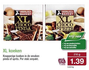 Aanbiedingen Xl koeken - Heerlijck Banket - Geldig van 06/08/2014 tot 12/08/2014 bij Aldi