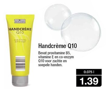 Aanbiedingen Handcrème q10 - Biocura - Geldig van 06/08/2014 tot 12/08/2014 bij Aldi