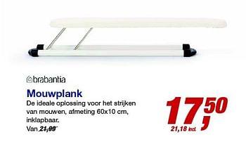 Aanbiedingen Mouwplank - Brabantia - Geldig van 06/08/2014 tot 19/08/2014 bij Makro