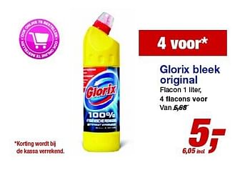 Aanbiedingen Glorix bleek original - Glorix - Geldig van 06/08/2014 tot 19/08/2014 bij Makro