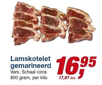 Aanbiedingen Lamskotelet gemarineerd - Huismerk - Makro - Geldig van 06/08/2014 tot 19/08/2014 bij Makro