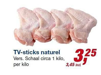 Aanbiedingen Tv-sticks naturel - Huismerk - Makro - Geldig van 06/08/2014 tot 19/08/2014 bij Makro