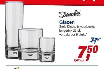 Aanbiedingen Glazen - Durobor - Geldig van 06/08/2014 tot 19/08/2014 bij Makro