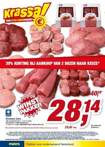 Aanbiedingen Diviande vlees - Diviande - Geldig van 06/08/2014 tot 19/08/2014 bij Makro