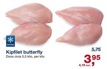Aanbiedingen Kipfilet butterfly - Huismerk - Makro - Geldig van 06/08/2014 tot 26/08/2014 bij Makro
