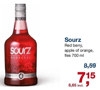Aanbiedingen Sourz r ed berry - Sourz - Geldig van 06/08/2014 tot 26/08/2014 bij Makro