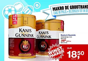 Aanbiedingen Kanis + gunnink - Kanis Gunnink - Geldig van 06/08/2014 tot 09/09/2014 bij Makro