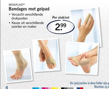 Aanbiedingen Bandages met gelpad - Sensiplast - Geldig van 07/08/2014 tot 09/08/2014 bij Lidl