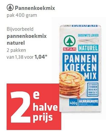 Aanbiedingen Pannenkoekmix - Spar - Geldig van 07/08/2014 tot 13/08/2014 bij Spar