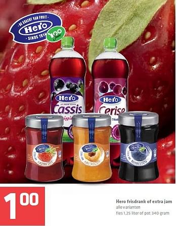 Aanbiedingen Hero frisdrank of extra jam - Hero - Geldig van 07/08/2014 tot 13/08/2014 bij Spar