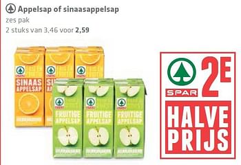 Aanbiedingen Appelsap of sinaasappelsap - Spar - Geldig van 07/08/2014 tot 13/08/2014 bij Spar