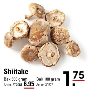 Aanbiedingen Shiitake - Huismerk - Sligro - Geldig van 07/08/2014 tot 25/08/2014 bij Sligro