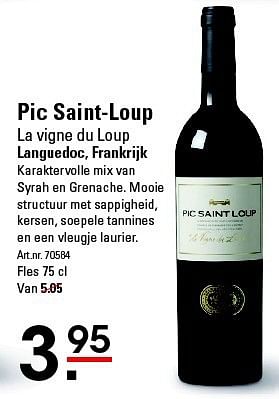 Aanbiedingen Pic saint-loup la vigne du loup - Rode wijnen - Geldig van 07/08/2014 tot 25/08/2014 bij Sligro