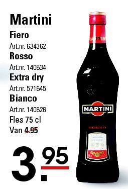 Aanbiedingen Martini fiero - Martini - Geldig van 07/08/2014 tot 25/08/2014 bij Sligro