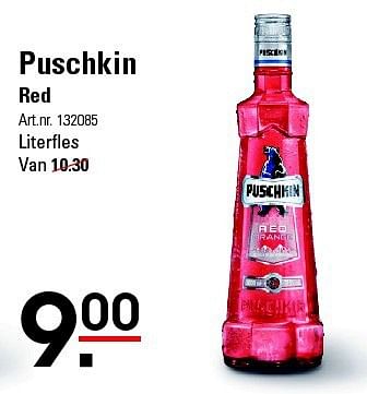 Aanbiedingen Puschkin red - Puschkin - Geldig van 07/08/2014 tot 25/08/2014 bij Sligro