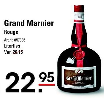 Aanbiedingen Grand marnier rouge - Grand Marnier - Geldig van 07/08/2014 tot 25/08/2014 bij Sligro