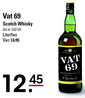 Aanbiedingen Vat 69 scotch whisky - vat69 - Geldig van 07/08/2014 tot 25/08/2014 bij Sligro