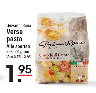 Aanbiedingen Verse pasta - Giovanni rana - Geldig van 07/08/2014 tot 25/08/2014 bij Sligro