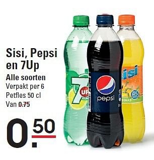 Aanbiedingen Sisi, pepsi en 7up - Pepsi - Geldig van 07/08/2014 tot 25/08/2014 bij Sligro
