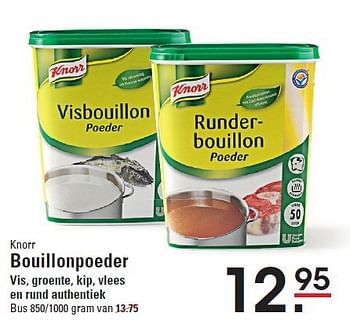 Aanbiedingen Knorr bouillonpoeder - Knorr - Geldig van 07/08/2014 tot 25/08/2014 bij Sligro