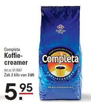 Aanbiedingen Koffiecreamer - Completa - Geldig van 07/08/2014 tot 25/08/2014 bij Sligro