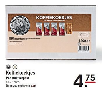 Aanbiedingen Koffiekoekjes - Alex Meijer - Geldig van 07/08/2014 tot 25/08/2014 bij Sligro