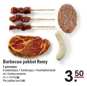 Aanbiedingen Barbecue pakket remy - Huismerk - Sligro - Geldig van 07/08/2014 tot 25/08/2014 bij Sligro