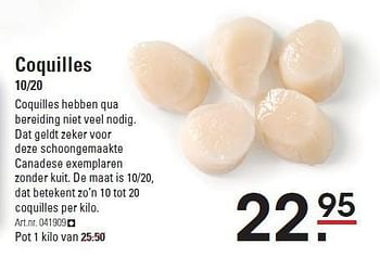 Aanbiedingen Coquilles10-20 - Huismerk - Sligro - Geldig van 07/08/2014 tot 25/08/2014 bij Sligro