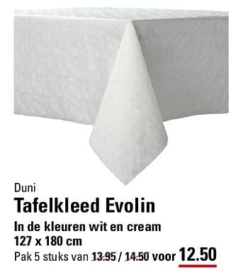 Aanbiedingen Duni tafelkleed evolin - Duni - Geldig van 07/08/2014 tot 25/08/2014 bij Sligro