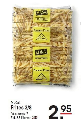 Aanbiedingen Mccain frites 3-8 - Mc Cain - Geldig van 07/08/2014 tot 25/08/2014 bij Sligro