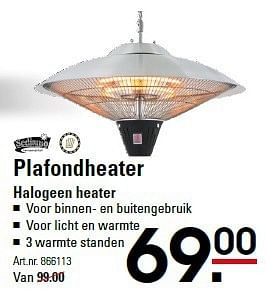 Aanbiedingen Plafondheater halogeen heater - Sediamo - Geldig van 07/08/2014 tot 25/08/2014 bij Sligro