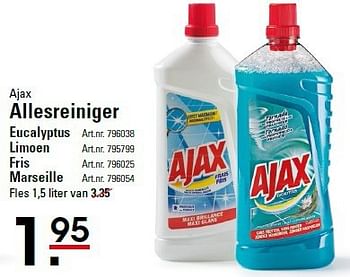 Aanbiedingen Ajax allesreiniger - Ajax - Geldig van 07/08/2014 tot 25/08/2014 bij Sligro