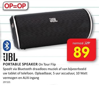 Aanbiedingen Ubl portable speaker on tour flip - UBL - Geldig van 08/08/2014 tot 24/08/2014 bij It's Electronics