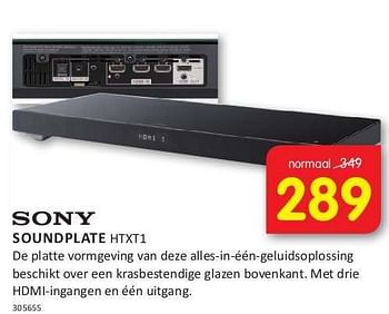 Aanbiedingen Sony soundplate htxt1 - Sony - Geldig van 08/08/2014 tot 24/08/2014 bij It's Electronics