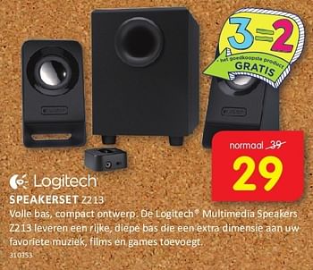 Aanbiedingen Logitech speakerset z213 - Logitech - Geldig van 08/08/2014 tot 24/08/2014 bij It's Electronics