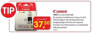 Aanbiedingen Canon inkt cli-551 c-m-y-bk - Canon - Geldig van 08/08/2014 tot 24/08/2014 bij It's Electronics