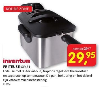 Aanbiedingen Inventum friteuse gf431 - Inventum - Geldig van 08/08/2014 tot 24/08/2014 bij It's Electronics