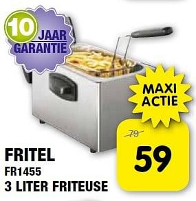 Aanbiedingen Fritel 3 liter friteuse fr1455 - Fritel - Geldig van 08/08/2014 tot 26/08/2014 bij Maxwell
